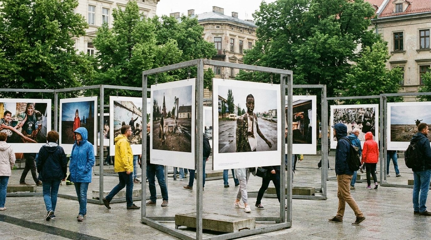 Культурний захід у Львові просто неба — фотовиставка на площі, ілюстративне фото до культурних новин