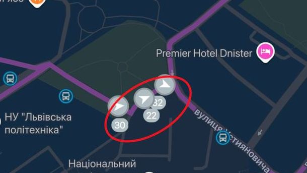 Тролейбуси маршрутів №22, 30 і 32 затримуються в районі площі Святого Юра у Львові