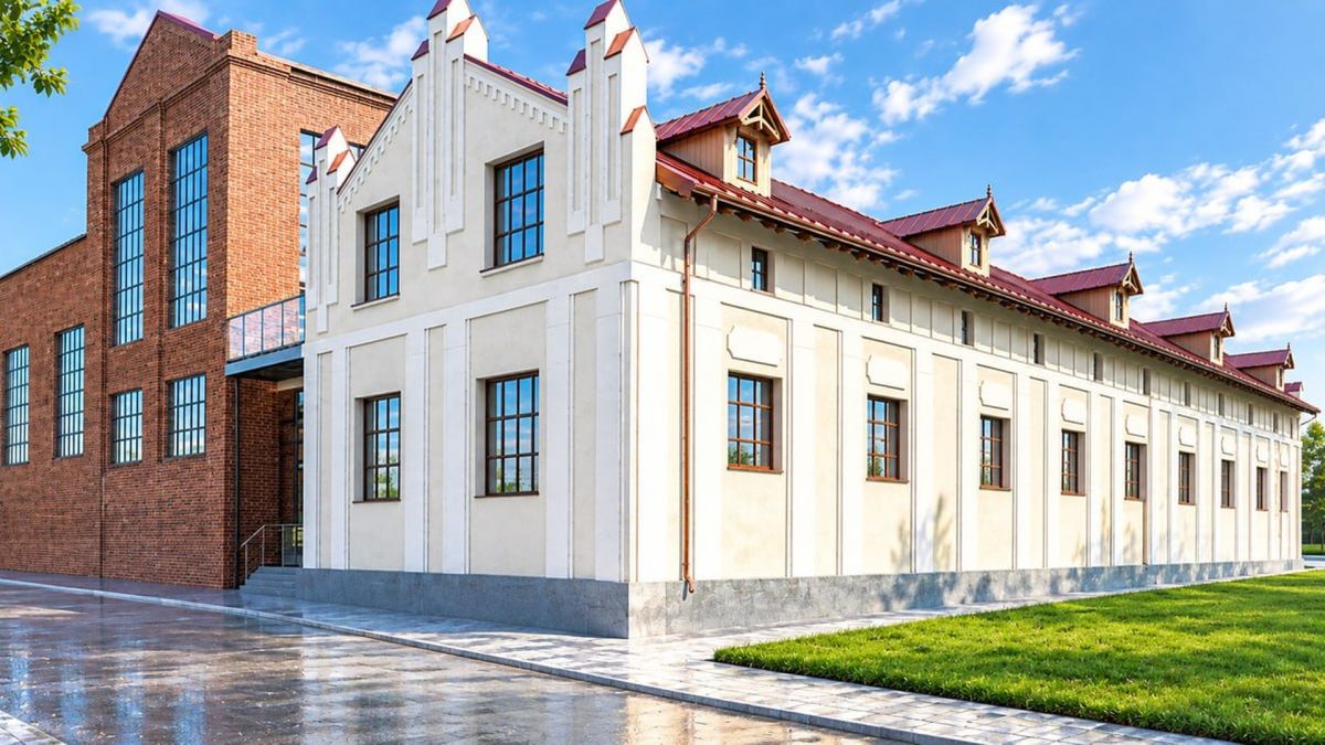 Колишній склад пляшок фабрики Бачевського на вулиці Богдана Хмельницького у Львові — промислові будівлі XIX–XX століть перед реставрацією