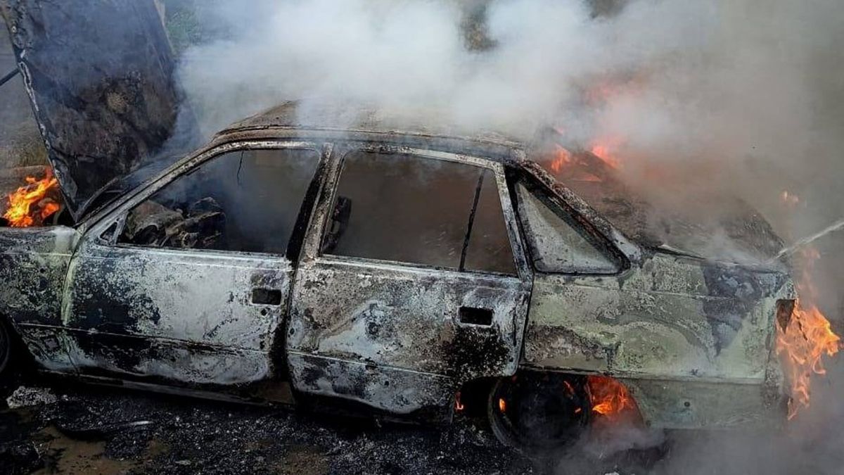 Пожежа легкового автомобіля Daewoo Nexia на відкритій території в селі Старява Самбірського району, 19 жовтня