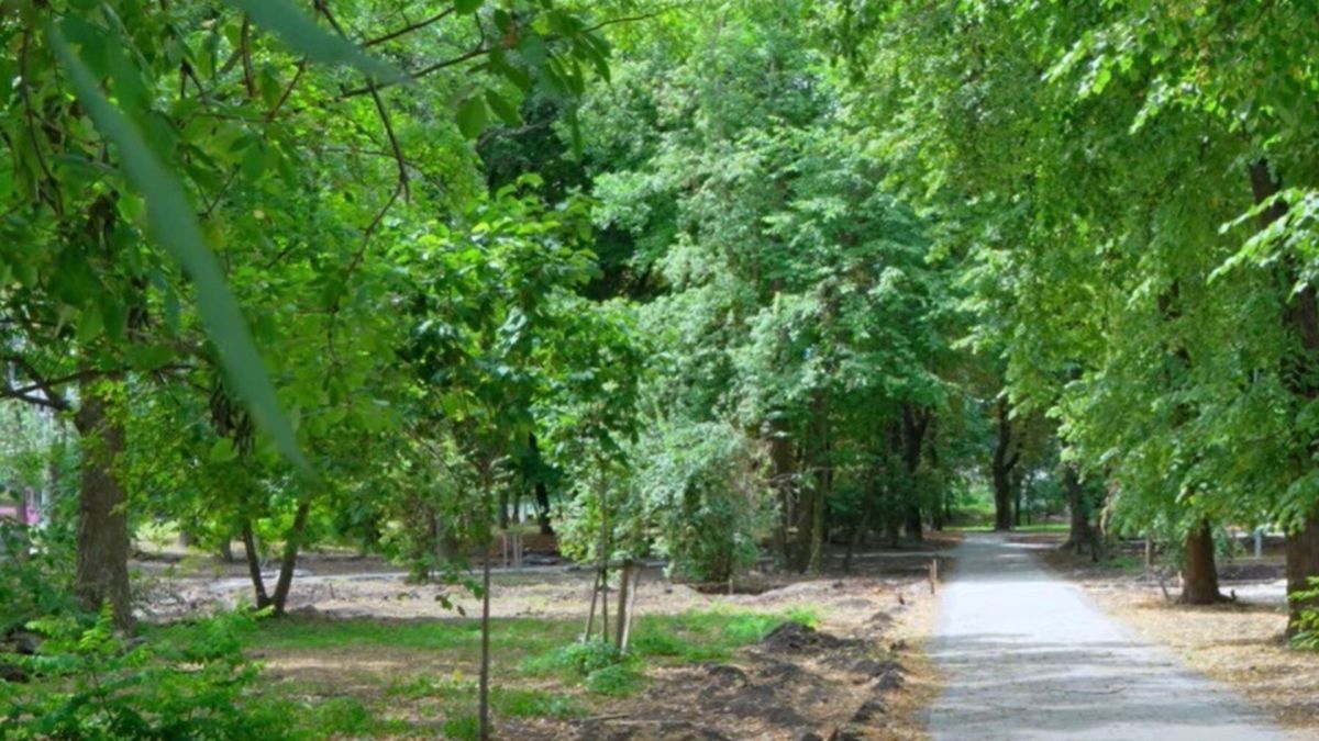 Перемощення пішохідних доріжок у сквері «Кульпарківський» у Львові — безбар'єрне покриття