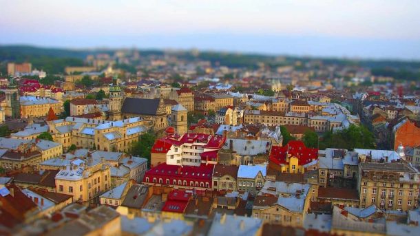 Панорама Львова, дахи старого міста, ілюстративне фото